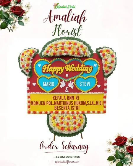 Papan Bunga Pernikahan Belancan